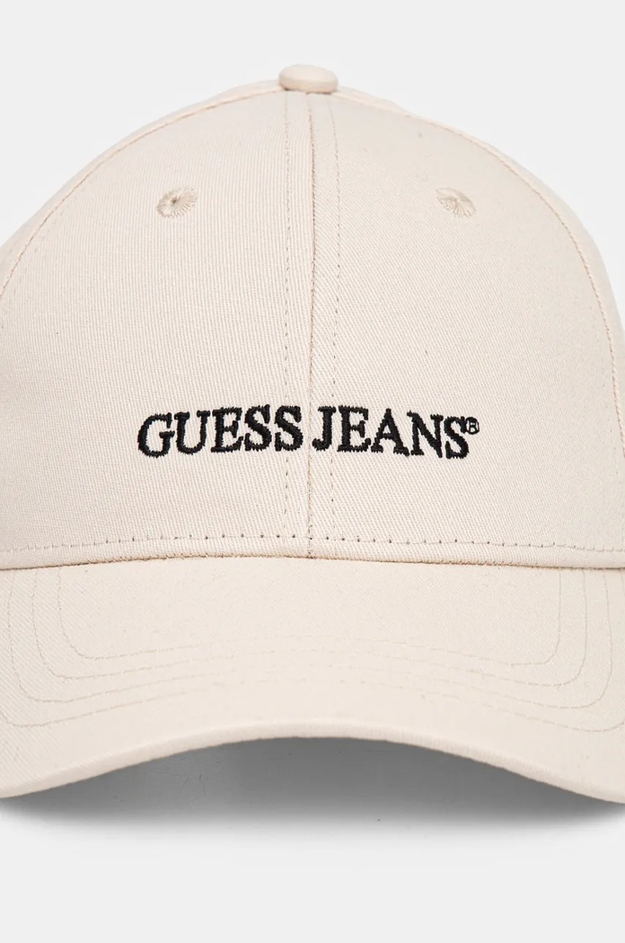 Памучна шапка с козирка Guess Jeans M4BZ26.WF8V1 бежов SS25