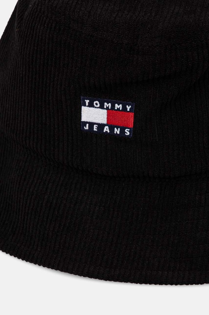 Tommy Jeans kapelusz sztruksowy AM0AM12639 czarny AW24