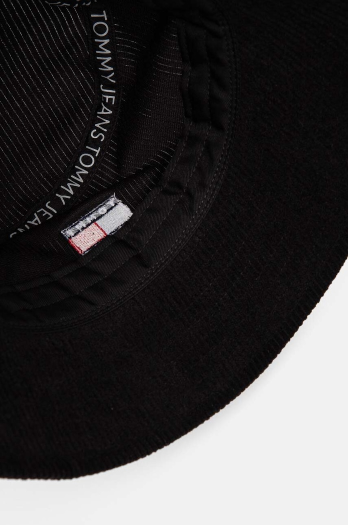 Tommy Jeans kapelusz sztruksowy czarny AM0AM12639