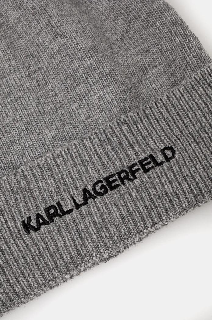 Dodaci Kapa s dodatkom vune Karl Lagerfeld 246M3320 siva