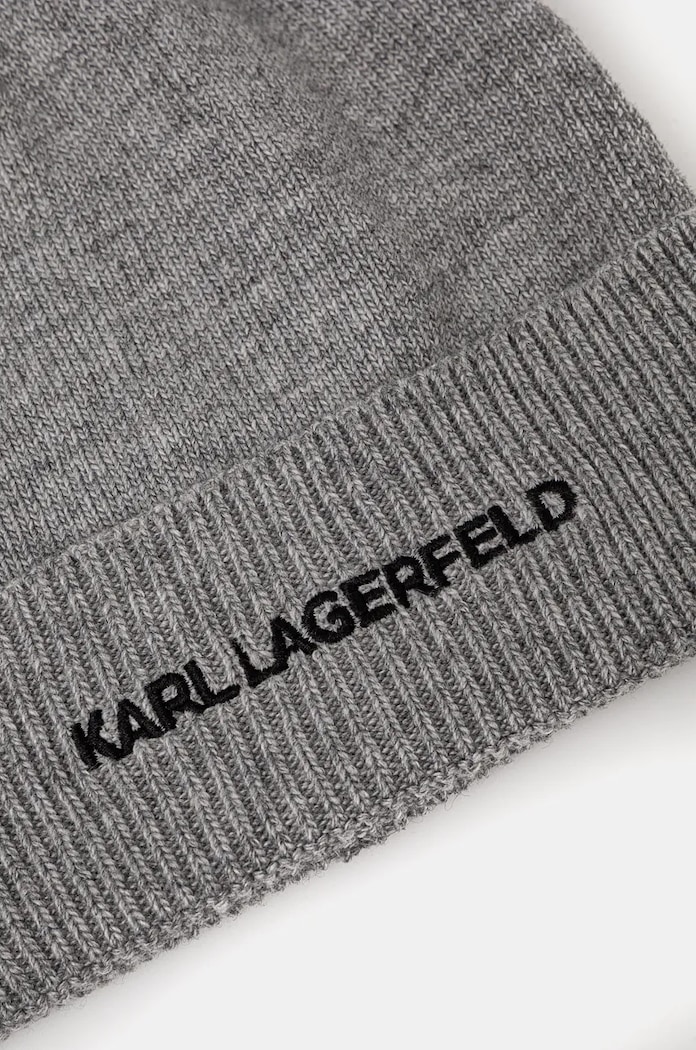 Dodaci Kapa s dodatkom vune Karl Lagerfeld 246M3320 siva