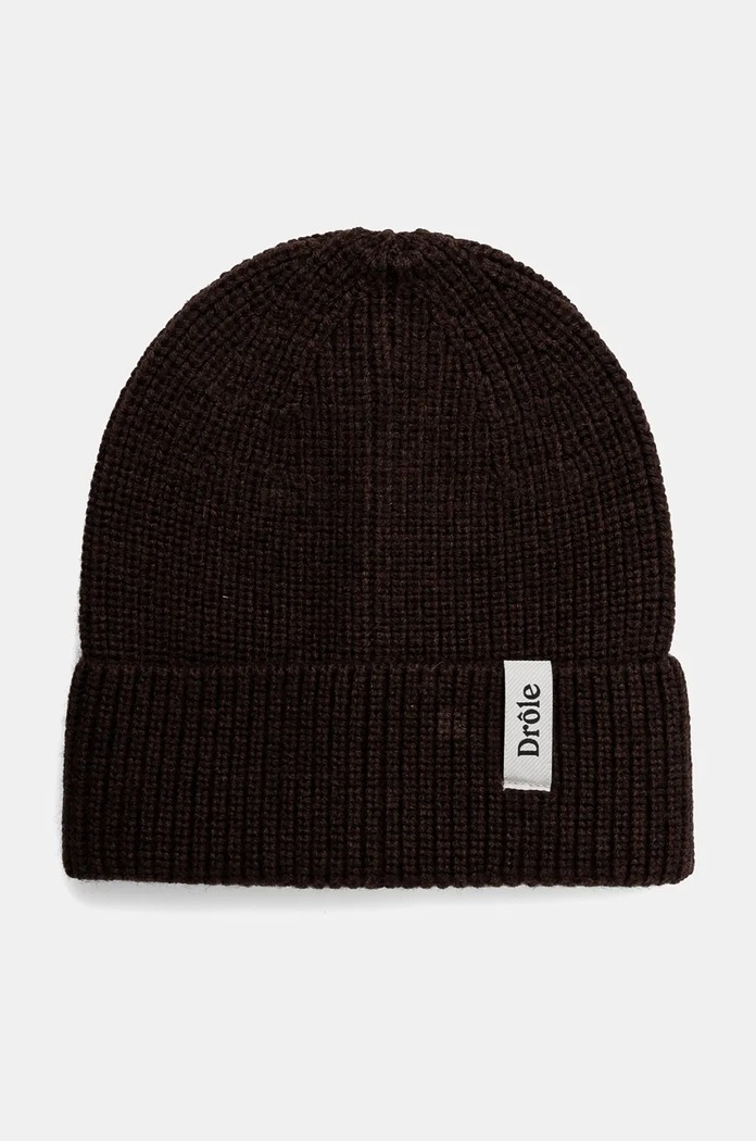 Vlněná čepice Drôle de Monsieur Le Bonnet DrUle vlna hnědá E.BN100.WO007.BN