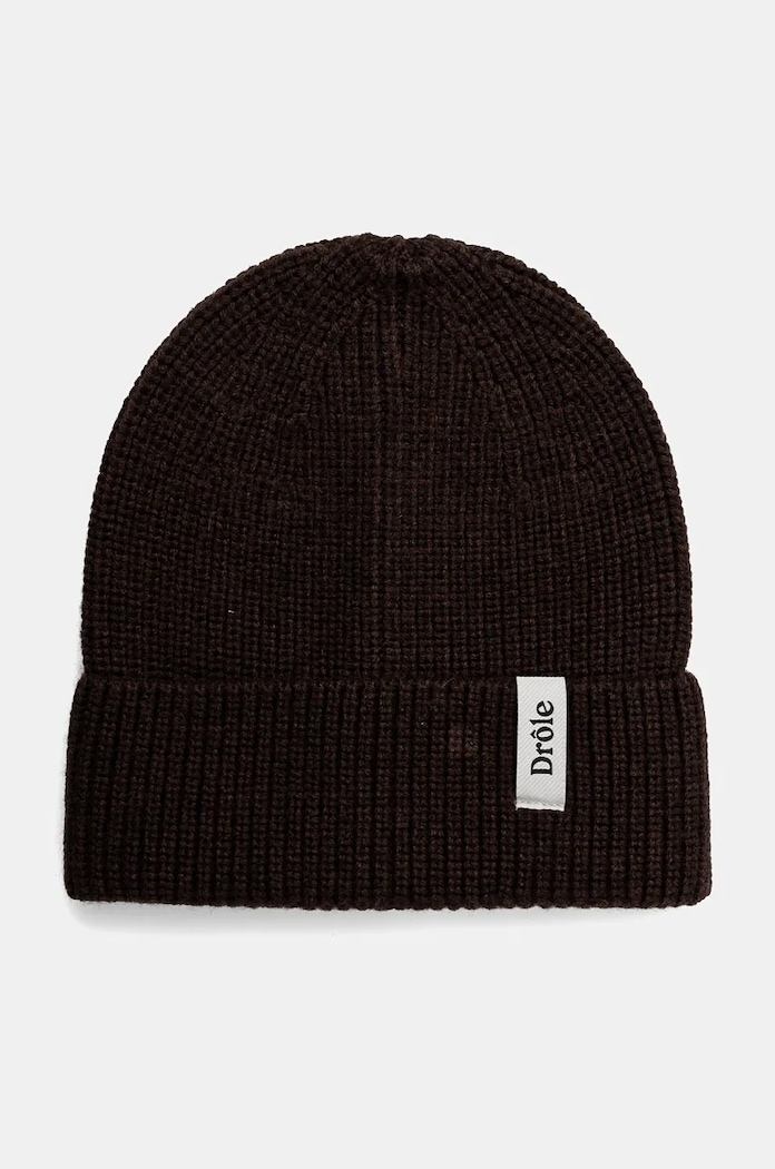 Vlněná čepice Drôle de Monsieur Le Bonnet DrUle vlna hnědá E.BN100.WO007.BN
