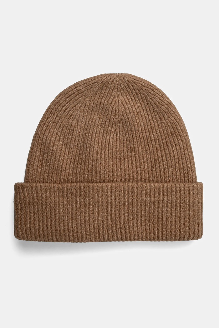 Шапка Abercrombie & Fitch дебел бежов KI112.4145.400