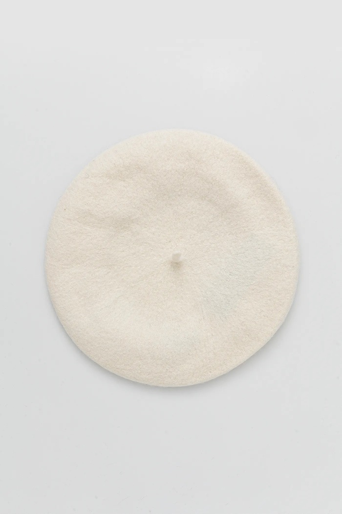 United Colors of Benetton beret wełniany 6HPKD41HF beżowy AW25