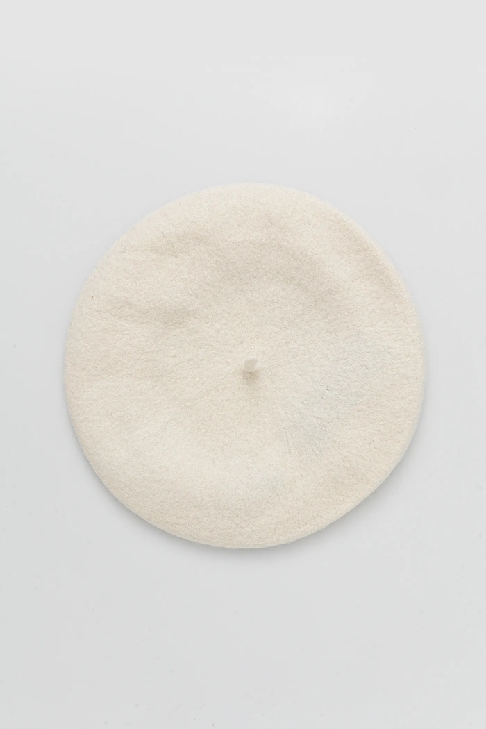 United Colors of Benetton beret wełniany 6HPKD41HF beżowy AW25