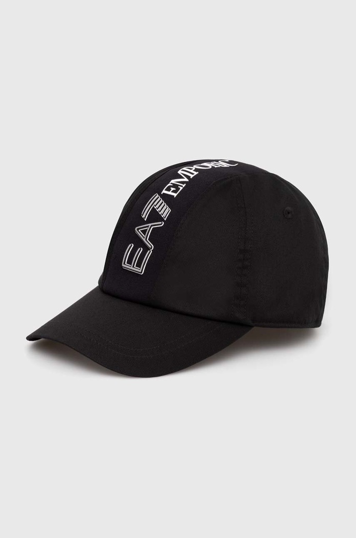 Bavlněná baseballová čepice EA7 Emporio Armani bavlna černá 4F103.245117.00020