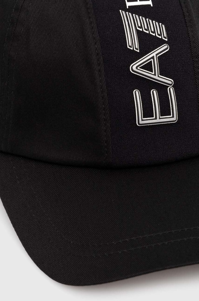 Bavlněná baseballová čepice EA7 Emporio Armani 4F103.245117.00020 černá AW24