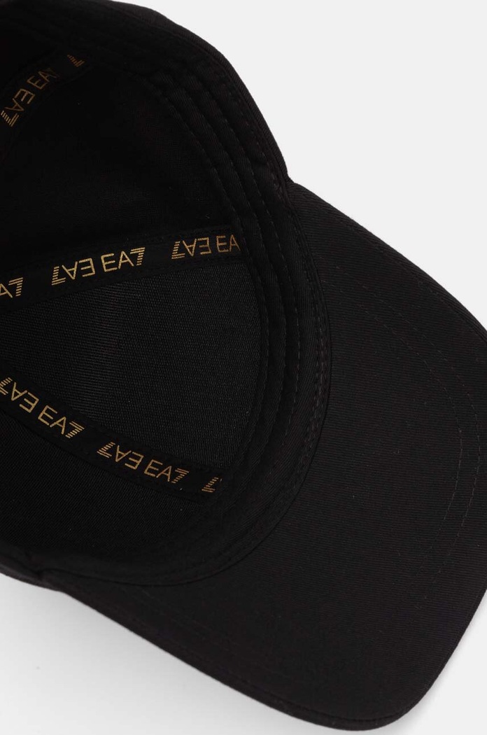 Bavlnená šiltovka EA7 Emporio Armani čierna AF11989.7X000005.MC021