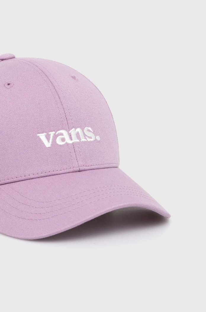 Vans czapka z daszkiem bawełniana VN0008P6D451 fioletowy AW24