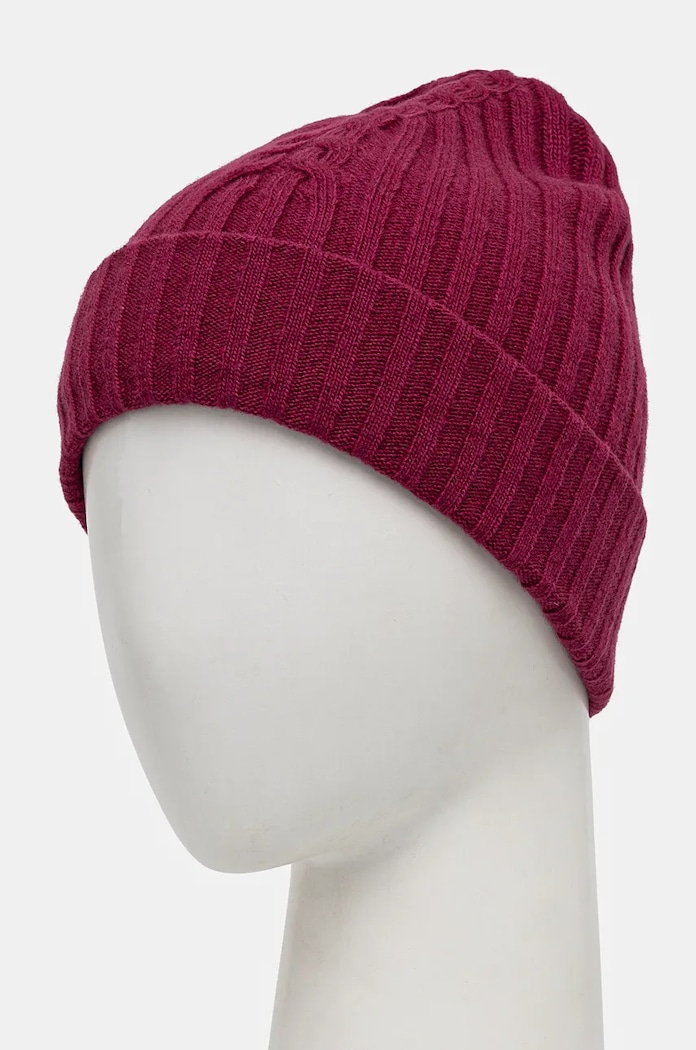 United Colors of Benetton czapka z dodatkiem wełny 1244DA011 fioletowy AW25