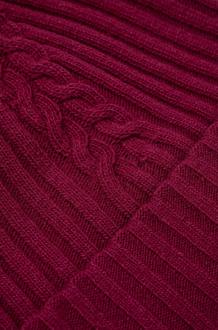 Akcesoria United Colors of Benetton czapka z dodatkiem wełny 1244DA011 fioletowy