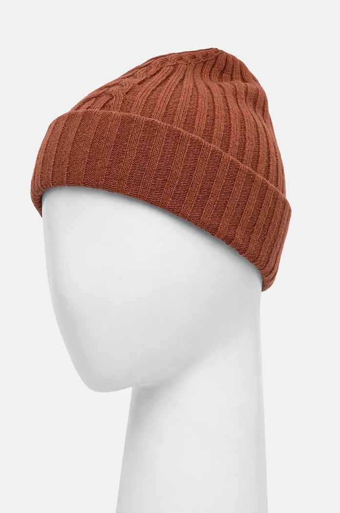 United Colors of Benetton czapka z dodatkiem wełny 1244DA011 brązowy AW25