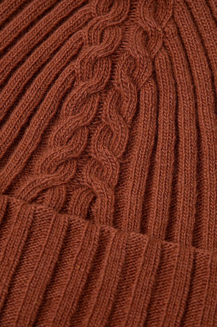 Akcesoria United Colors of Benetton czapka z dodatkiem wełny 1244DA011 brązowy