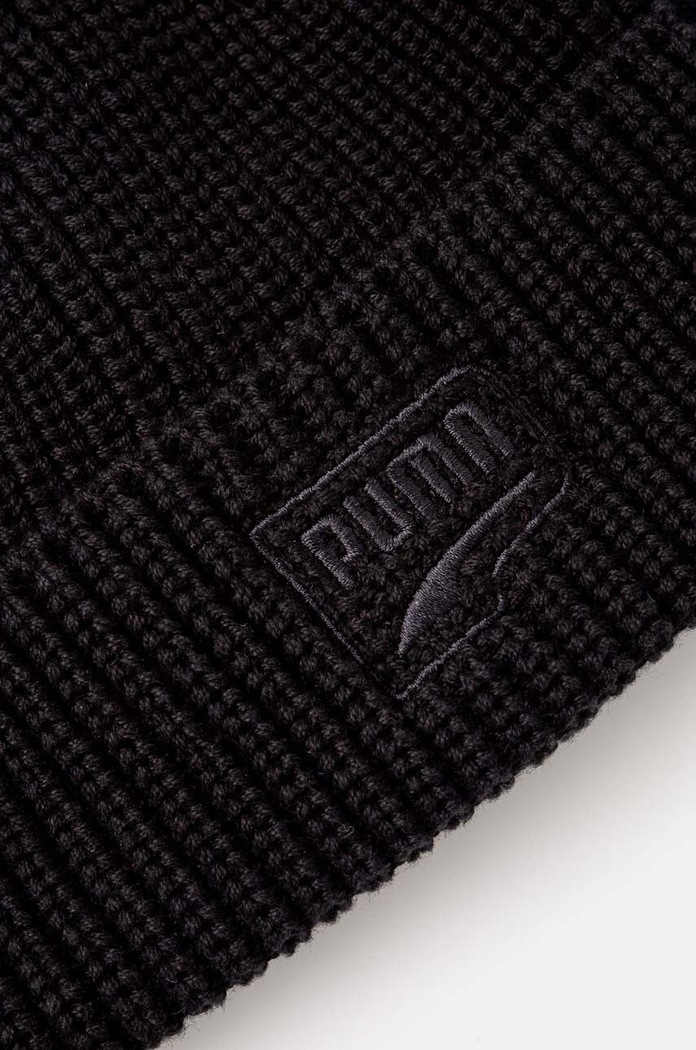 Puma czapka bawełniana RE:Collection DT Beanie 025496 czarny AW24