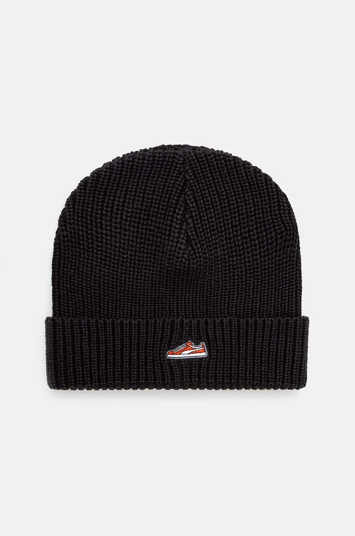 Puma czapka bawełniana Classics Graphic Short Beanie bawełna czarny 025680