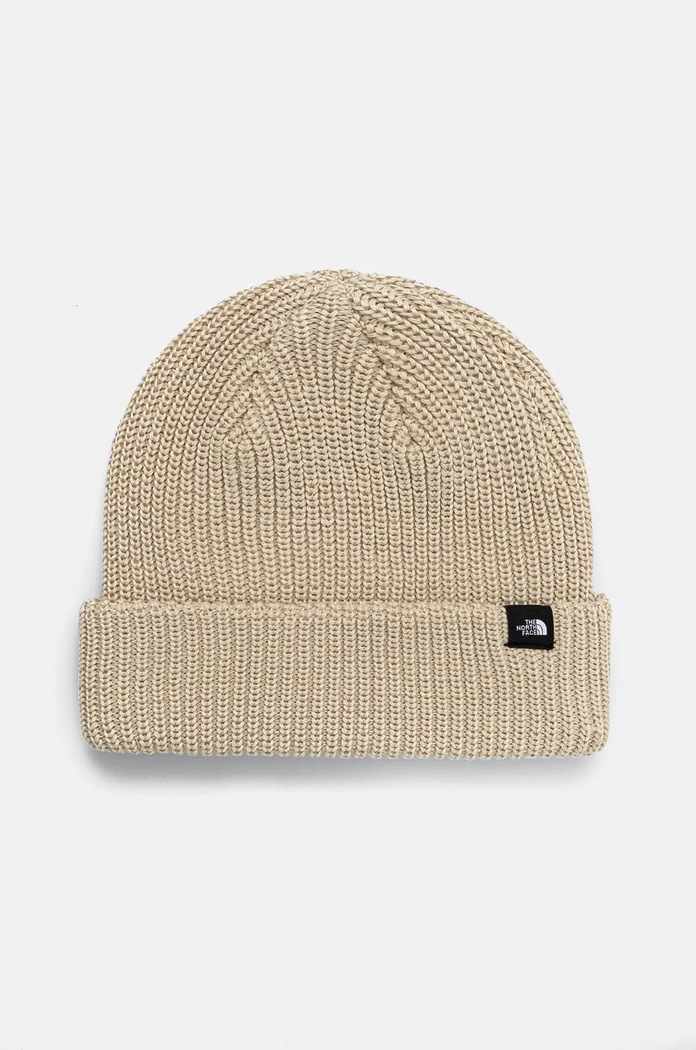 The North Face czapka TNF Fisherman Beanie gładkie beżowy NF0A55JG3X41
