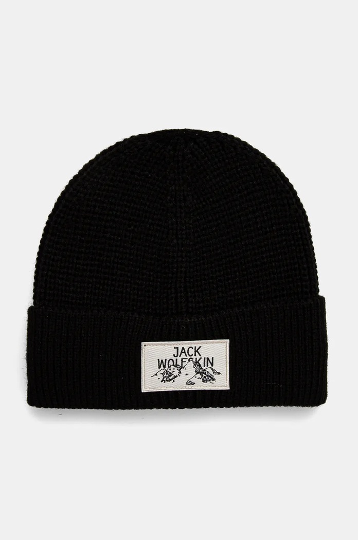 Jack Wolfskin berretto a maglia pesante nero A61610