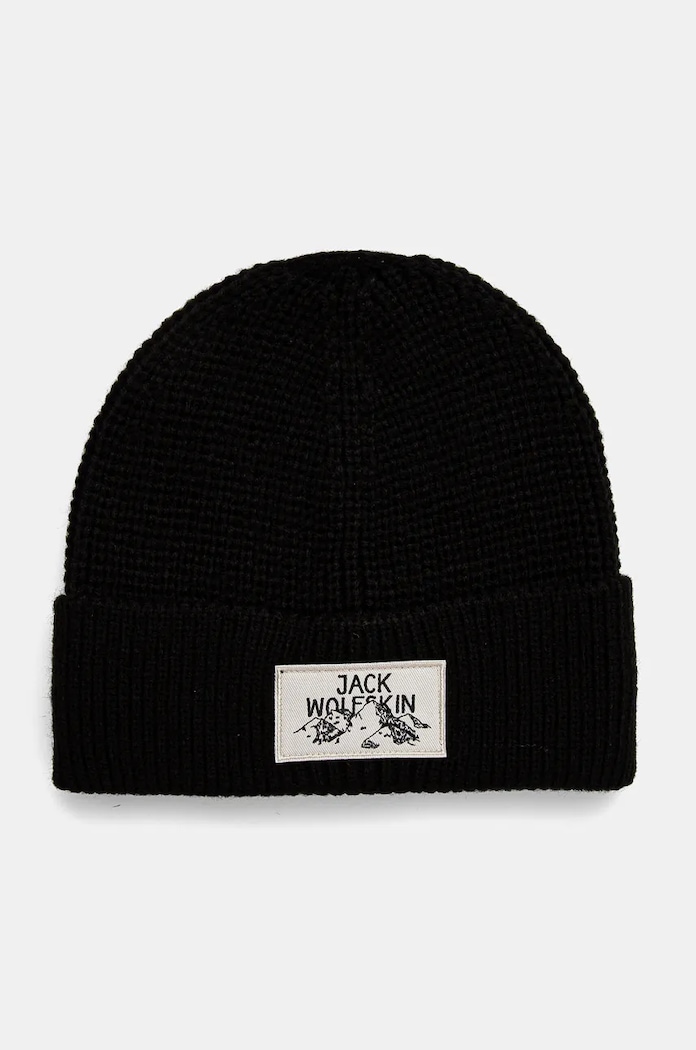 Jack Wolfskin berretto a maglia pesante nero A61610