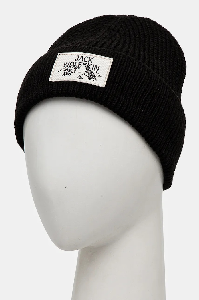 Jack Wolfskin berretto A61610 nero AW25