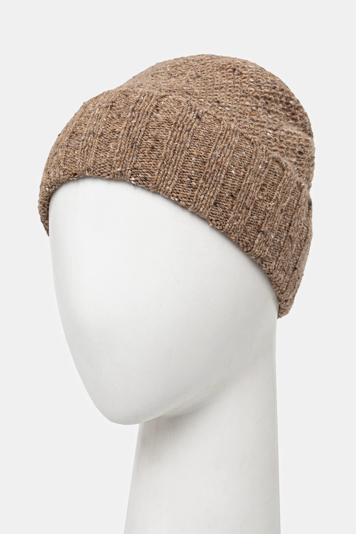 Vlněná čepice Sisley 1037SA00C béžová AW24