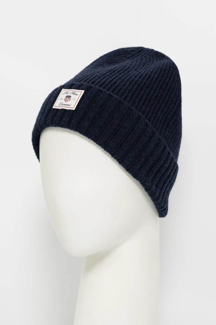 Gant caciula si fular din lana 9990018 bleumarin AW24