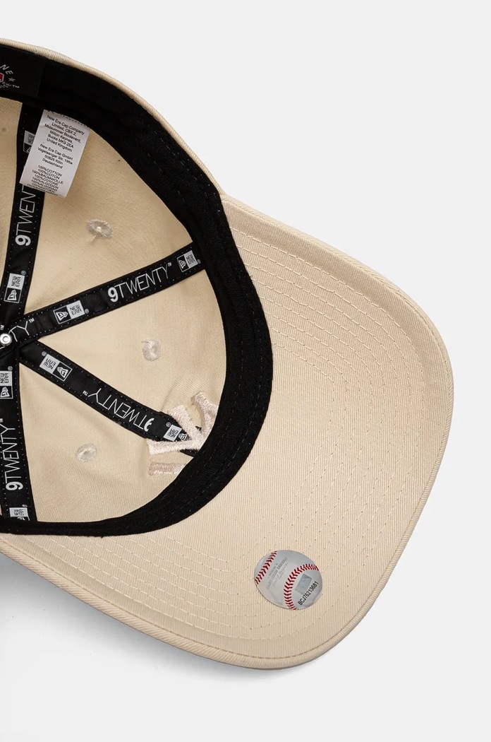 New Era czapka z daszkiem bawełniana NEW YORK YANKEES beżowy 60565106