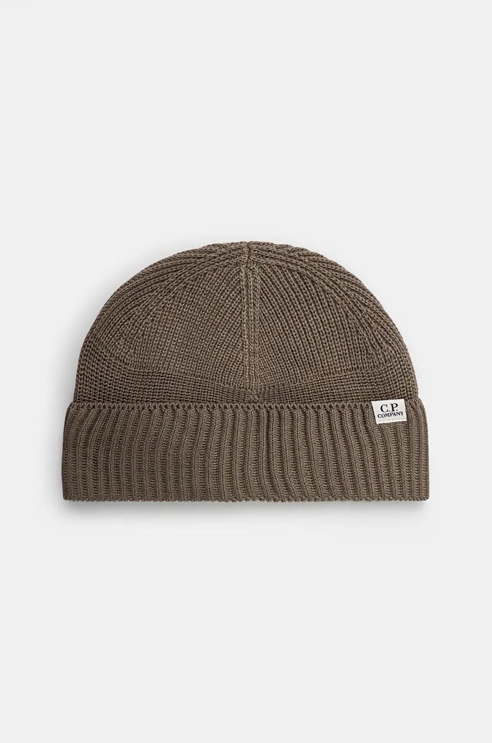 Čepice C.P. Company Knit Cap In Re-Wool vlna béžová 17CMAC293A006595A