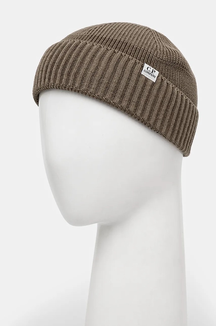 Doplňky Čepice C.P. Company Knit Cap In Re-Wool 17CMAC293A006595A béžová