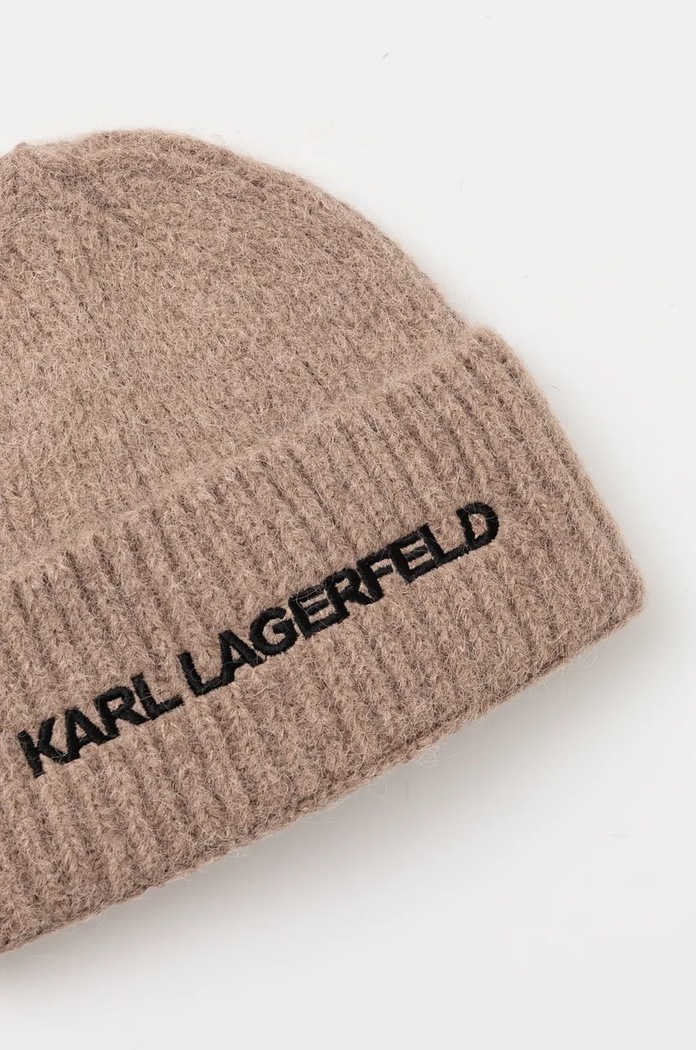 Kiegészítők Karl Lagerfeld gyapjú sapka 246W3411 bézs