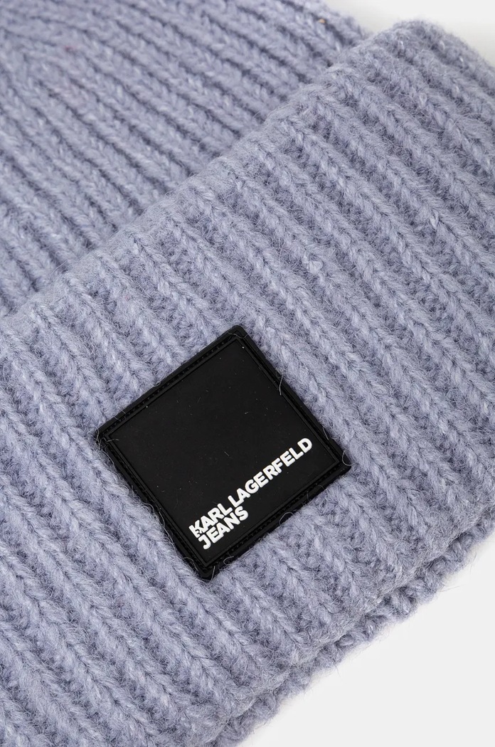 Doplňky Čepice z vlněné směsi Karl Lagerfeld Jeans 246J3404 modrá