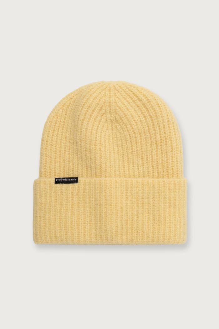 Peak Performance Czapka beanie z wełną Woolblend Hat żółty G80628