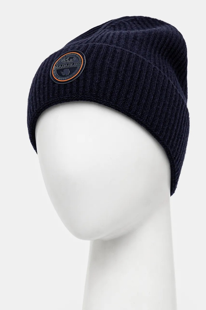 Akcesoria Napapijri czapka wełniana F-Singine Cap NP0A4I861761 granatowy