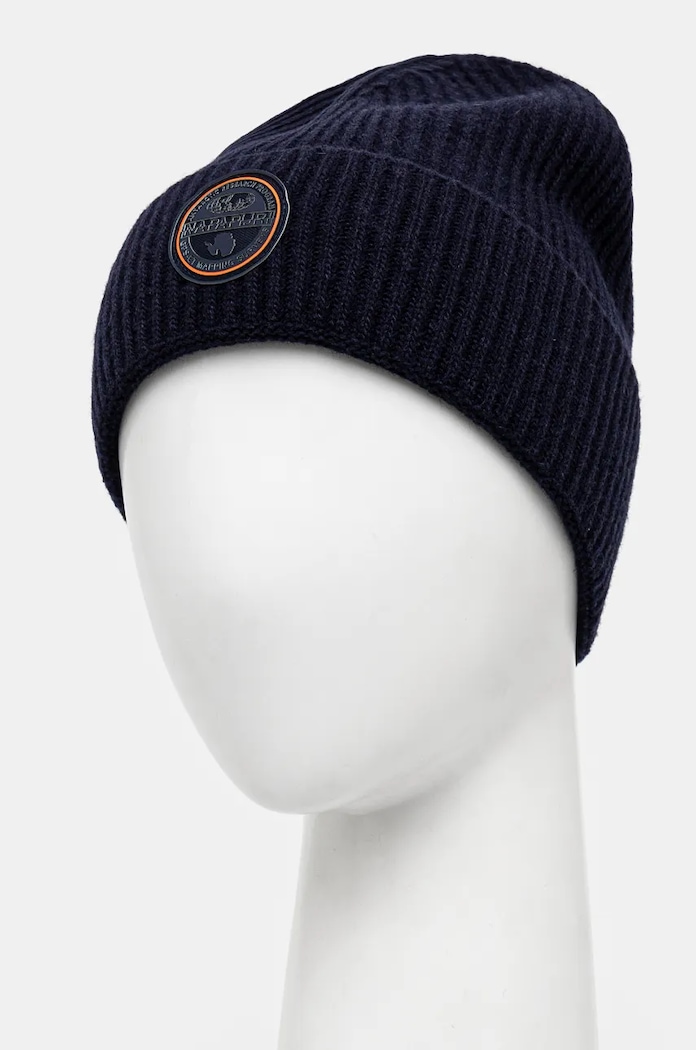 Akcesoria Napapijri czapka wełniana F-Singine Cap NP0A4I861761 granatowy