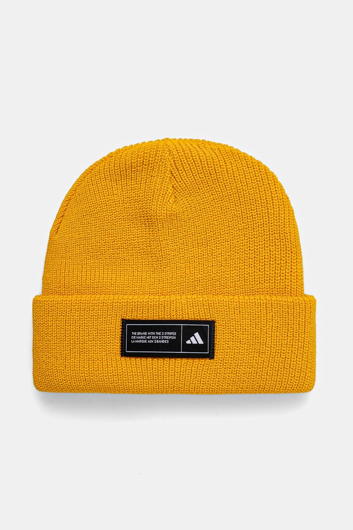 Čiapka adidas Essentials stredne hrubá žltá JF3163