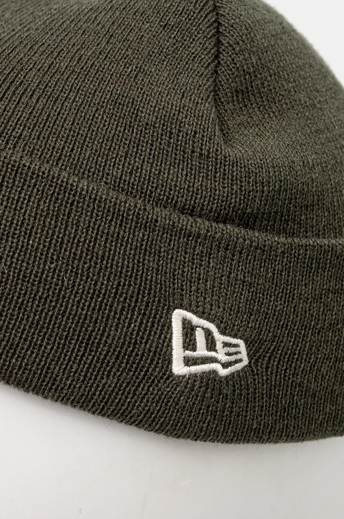 Čiapka s prímesou vlny New Era SHORT CUFF KNIT 60565450 zelená AW24