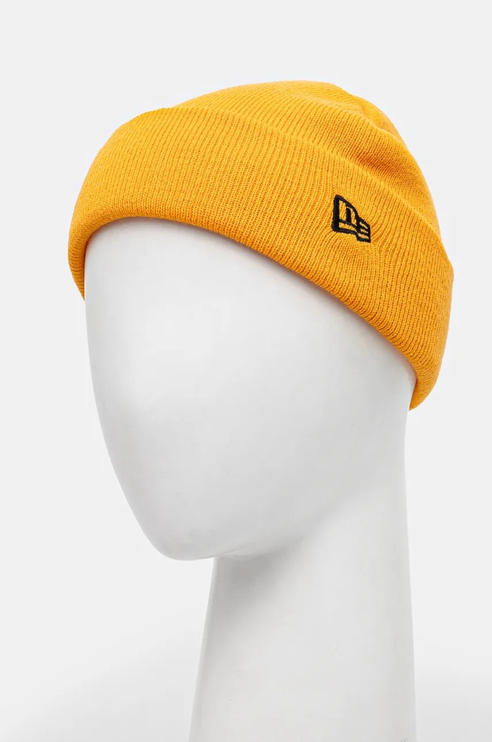 Kiegészítők New Era sapka gyapjú keverékből SHORT CUFF KNIT 60565446 narancssárga