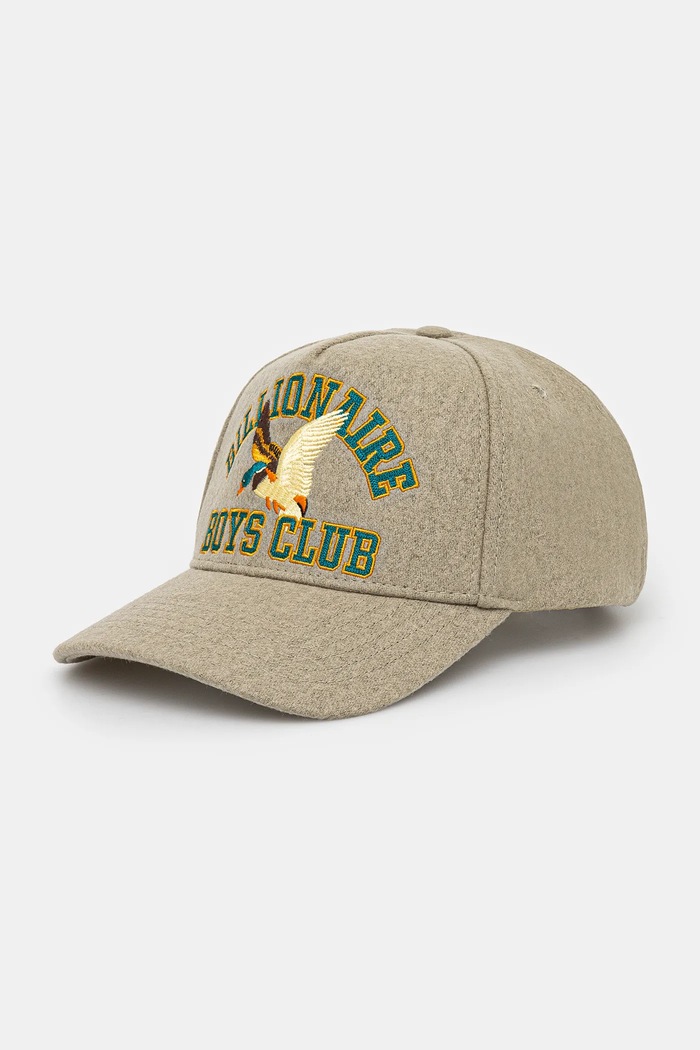 Billionaire Boys Club czapka z daszkiem wełniana Duck Varsity Trucker Cap wełna beżowy B24469