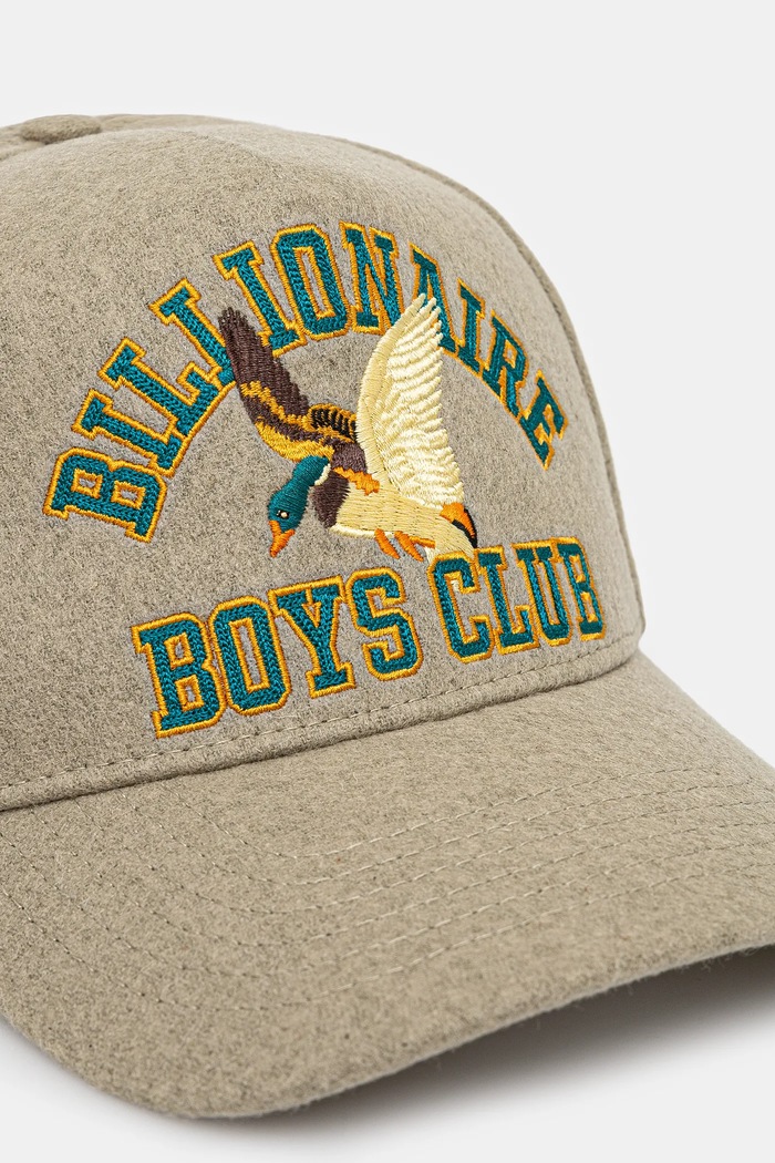 Billionaire Boys Club czapka z daszkiem wełniana Duck Varsity Trucker Cap B24469 beżowy AW24
