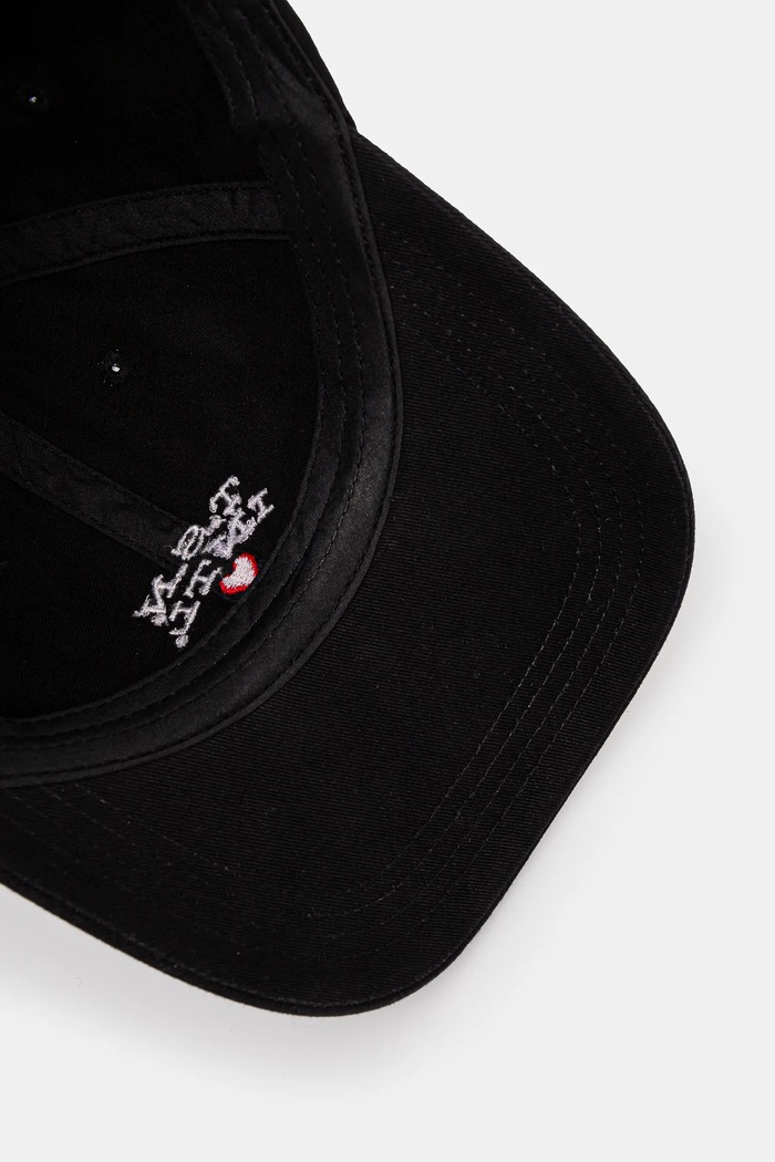 thisisneverthat czapka z daszkiem bawełniana Heart Cap czarny TN243WHWBC08
