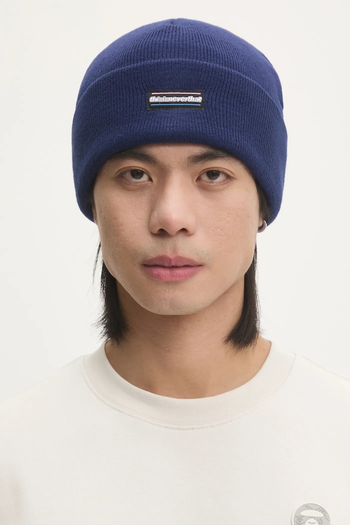 Καπέλο thisisneverthat ESP-Logo Beanie απλό σκούρο μπλε TN243KHWBE02