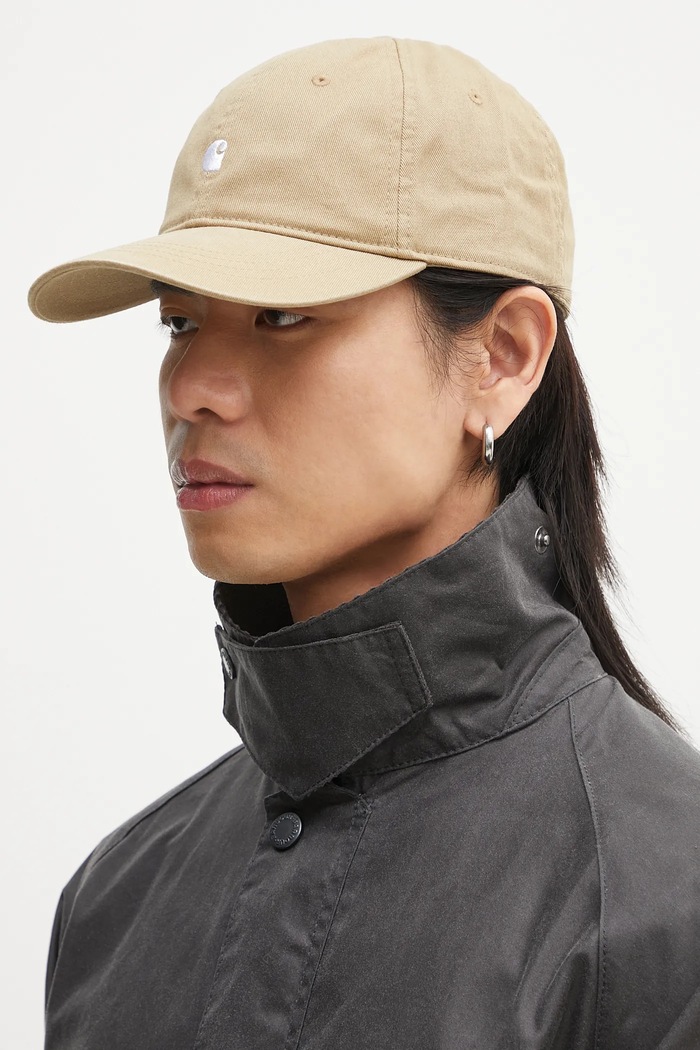 Carhartt WIP czapka z daszkiem bawełniana Madison Logo Cap I023750.1Q5XX brązowy AW25