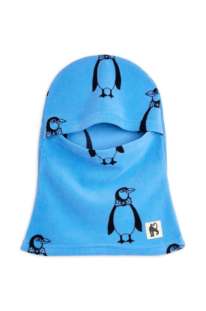 Mini Rodini Fular circular copii Penguin albastru 1100009560