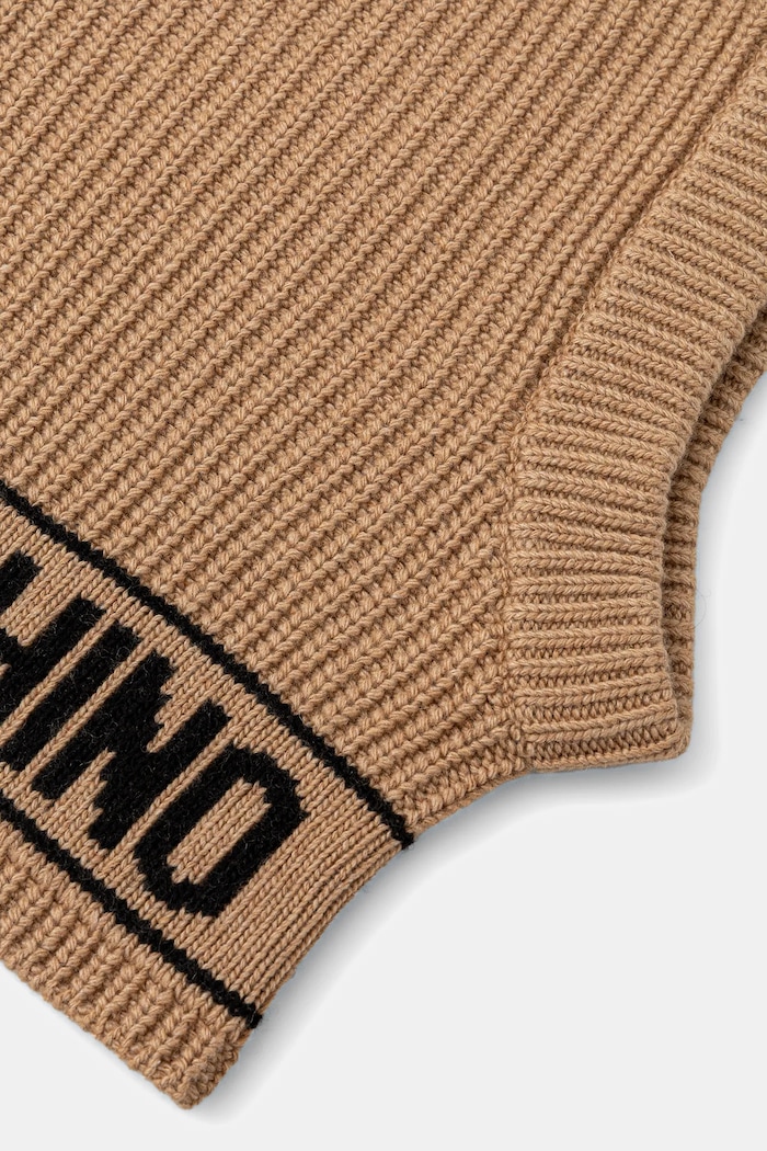 Moschino Качулка дамска с вълна M3136.65414 кафяв AW25