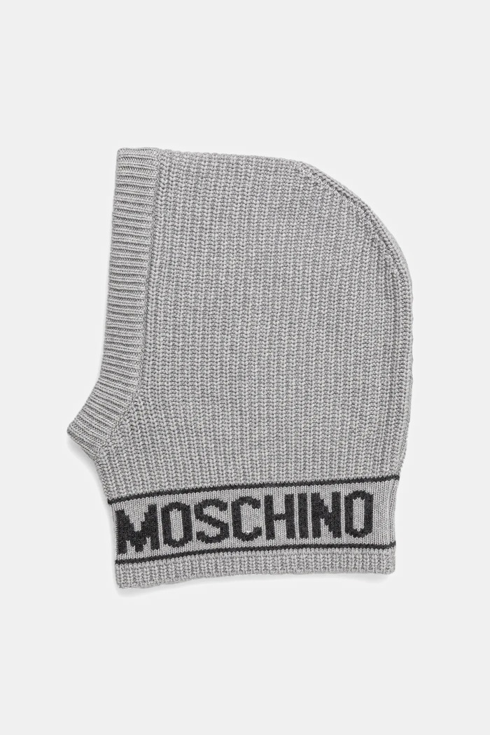 Vlnená kukla Moschino M3136.65414 sivá AW25