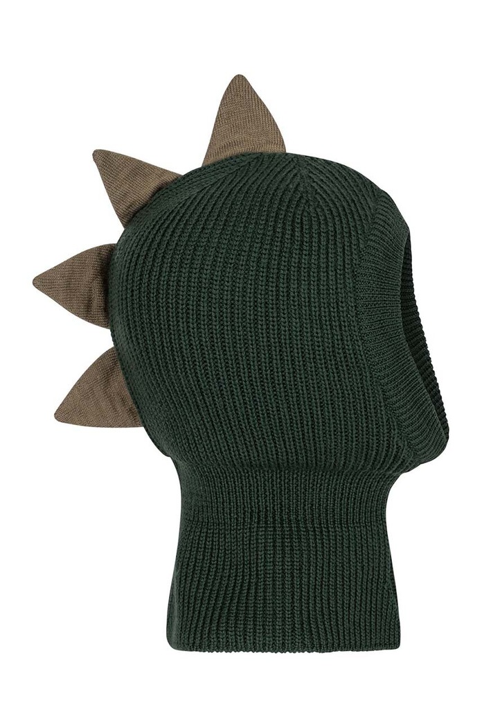 CHLAPEC Dětský vlněný nákrčkník Konges Sløjd ANIMAL BALACLAVA KS101211 zelená