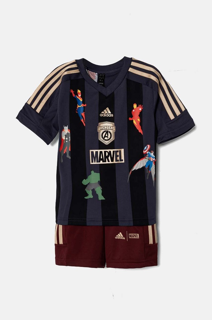 adidas komplet dziecięcy LK MRVL AV TSET wzorzyste szary IV9636