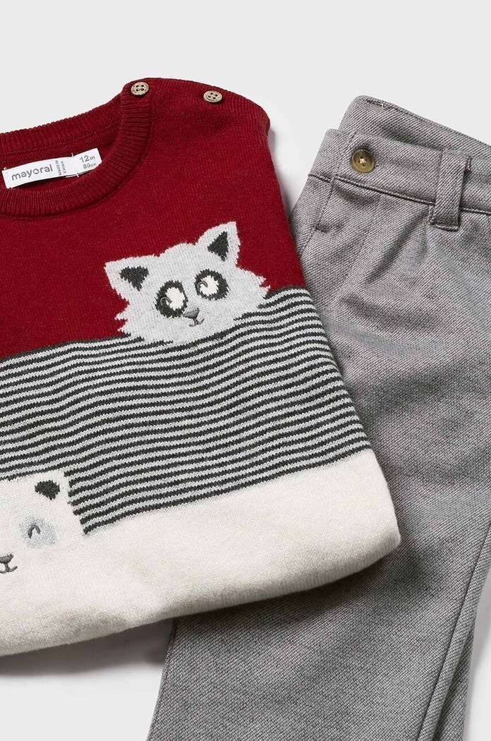 Mayoral Compleu bebe 2544.3A.Baby.9BYH burgundia AW24