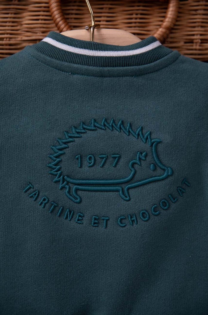 Tartine et Chocolat dres bawełniany dziecięcy TZ35021.80.94 zielony