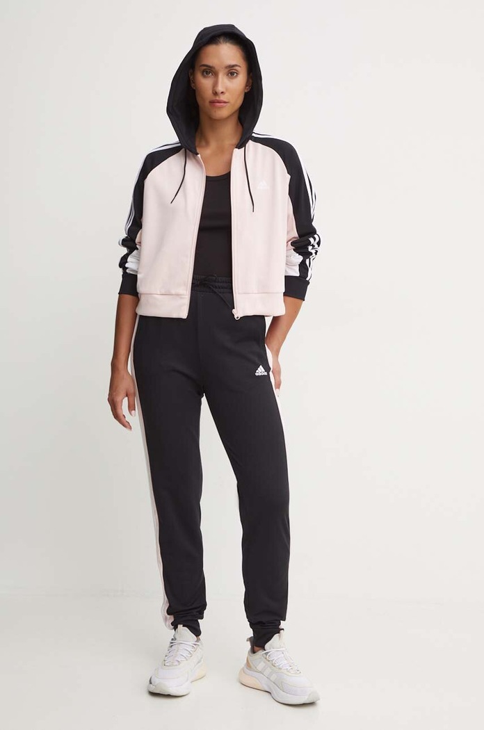 Tepláková souprava adidas Boldblock pletenina černá IX3744